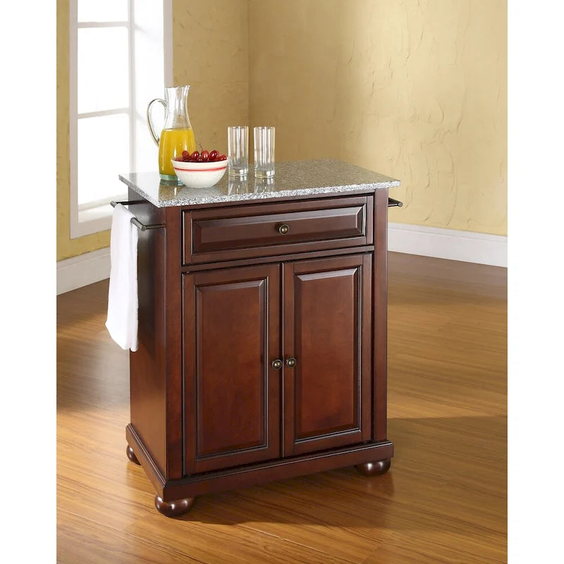 Crosley Alexandria Granite Top Portable Kitchen Island/Cart - 18d x 31w x 33.5h