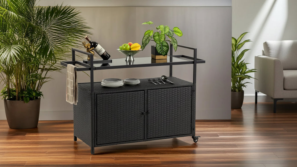 Patio Wine Serving Cart