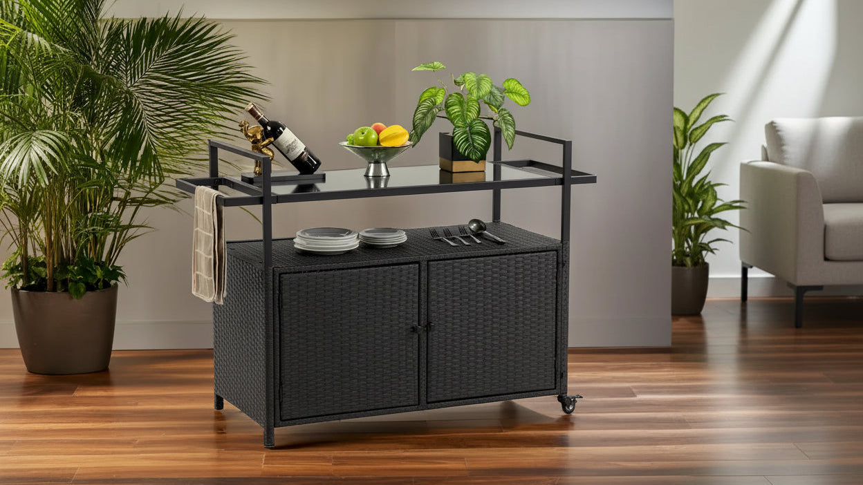 Patio Wine Serving Cart